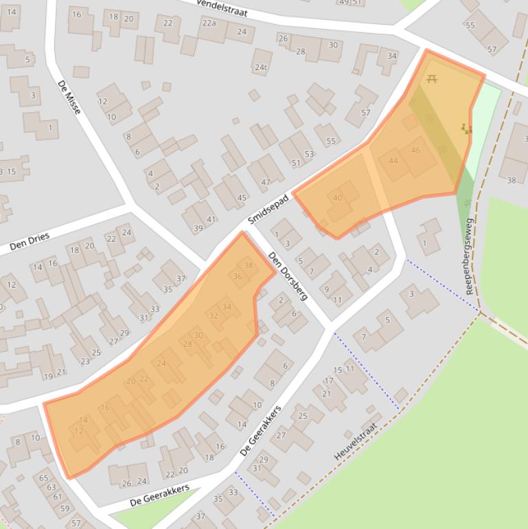 Kaart van postcodegebied 5298BJ.