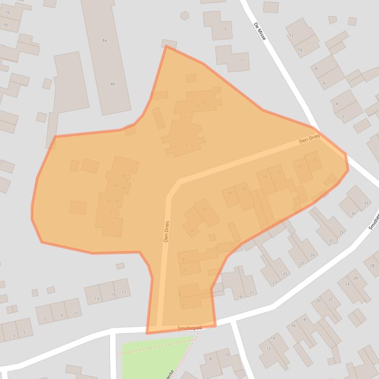 Kaart van postcodegebied 5298BL.