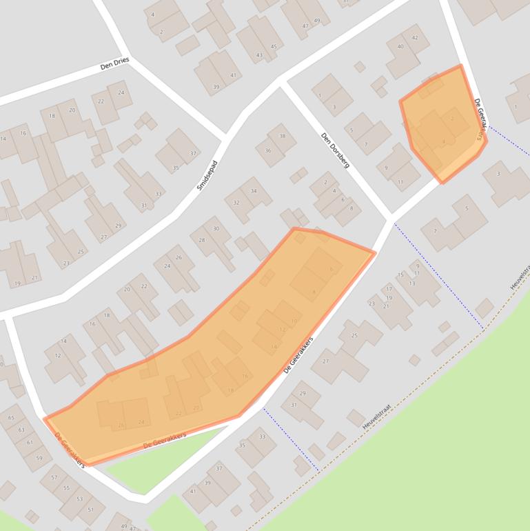 Kaart van postcodegebied 5298BR.