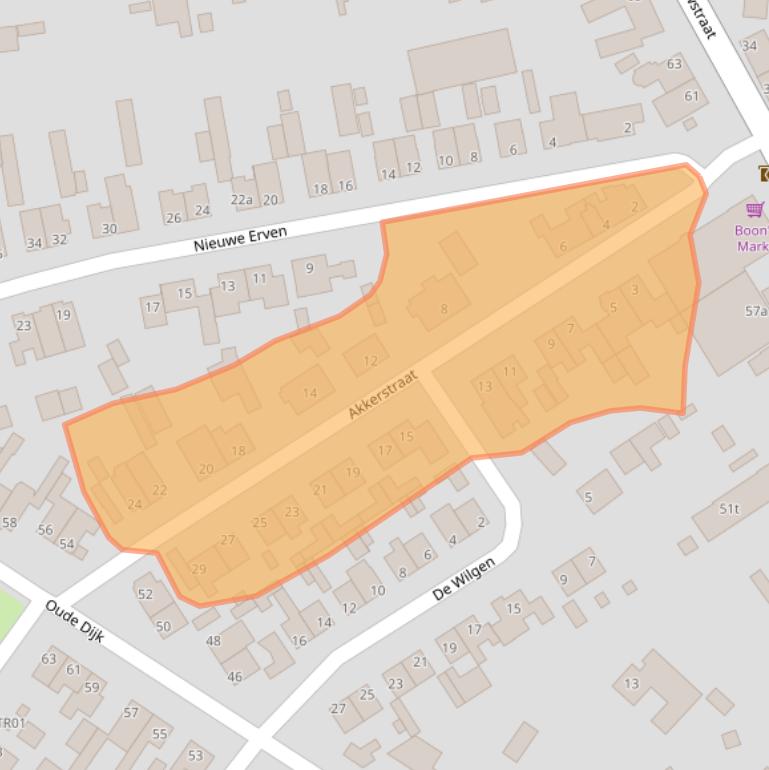 Kaart van postcodegebied 5298CN.