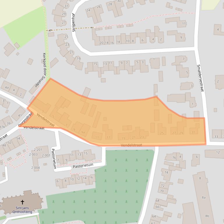 Kaart van postcodegebied 5298CW.