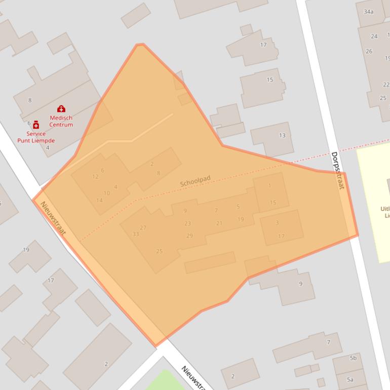 Kaart van postcodegebied 5298DA.