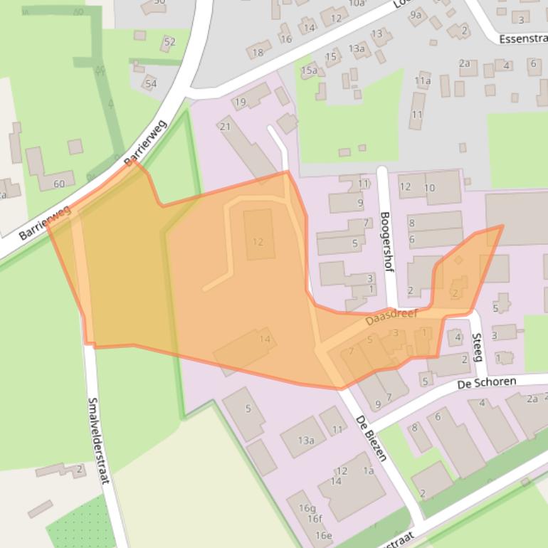 Kaart van postcodegebied 5298MK.