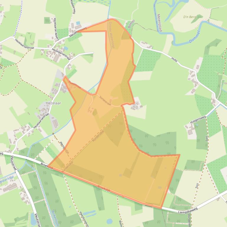 Kaart van postcodegebied 5298NK.