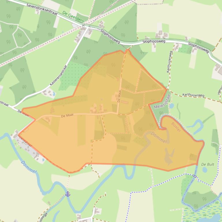 Kaart van postcodegebied 5298NT.