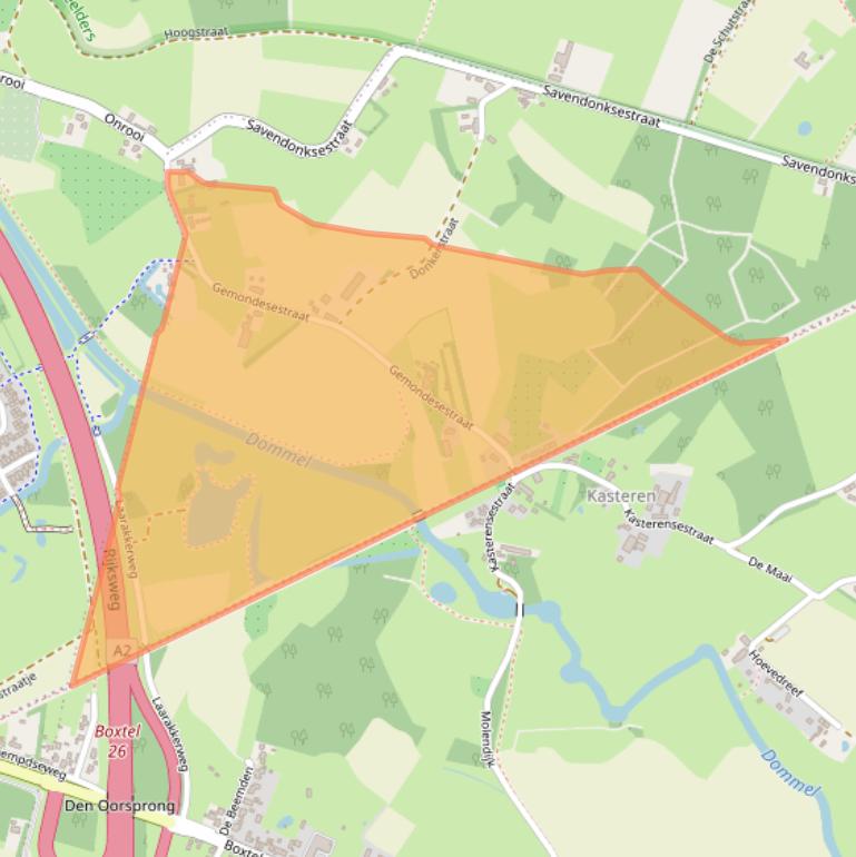 Kaart van postcodegebied 5298NZ.