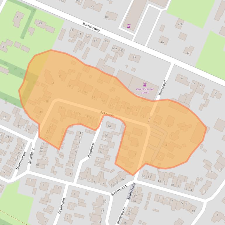 Kaart van postcodegebied 5298WE.