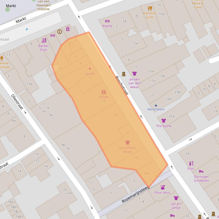 Kaart van postcodegebied 5301AD.