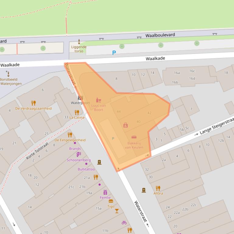 Kaart van postcodegebied 5301AK.