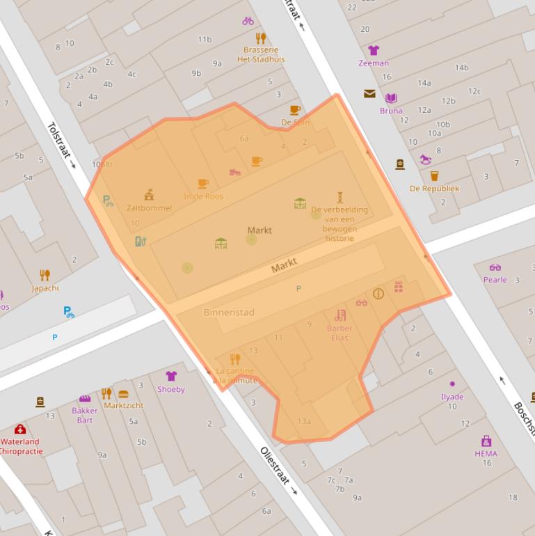 Kaart van postcodegebied 5301AL.