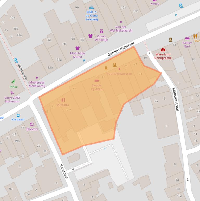 Kaart van postcodegebied 5301AP.