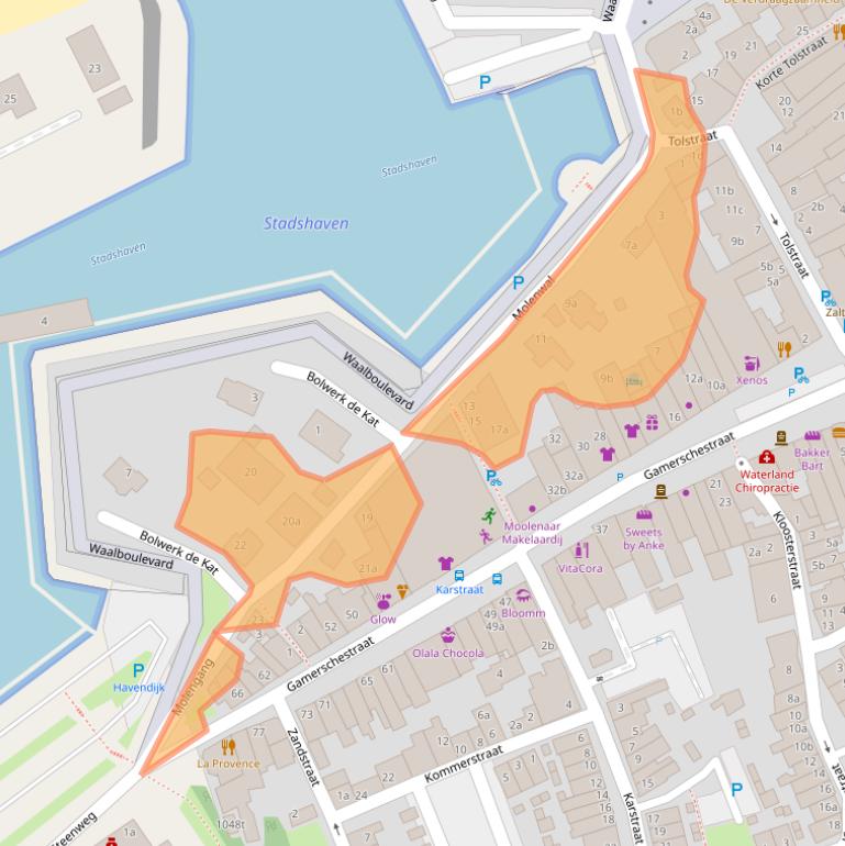 Kaart van postcodegebied 5301AW.