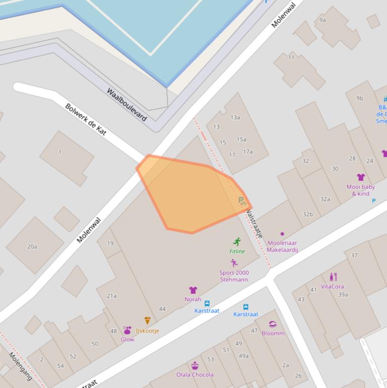 Kaart van postcodegebied 5301BV.