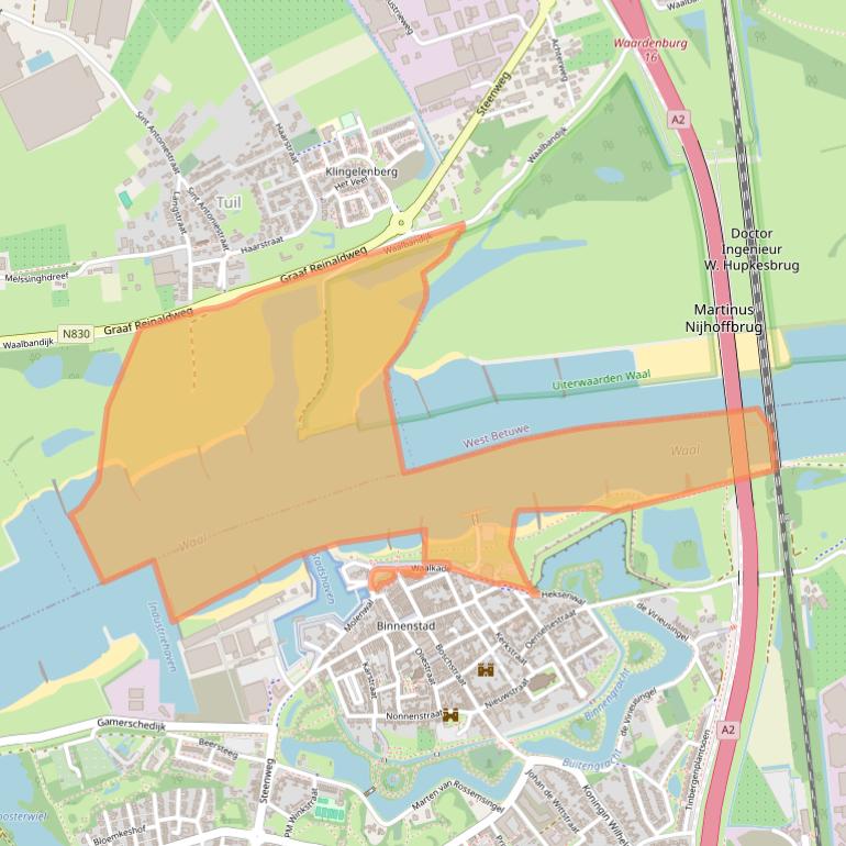 Kaart van postcodegebied 5301CH.