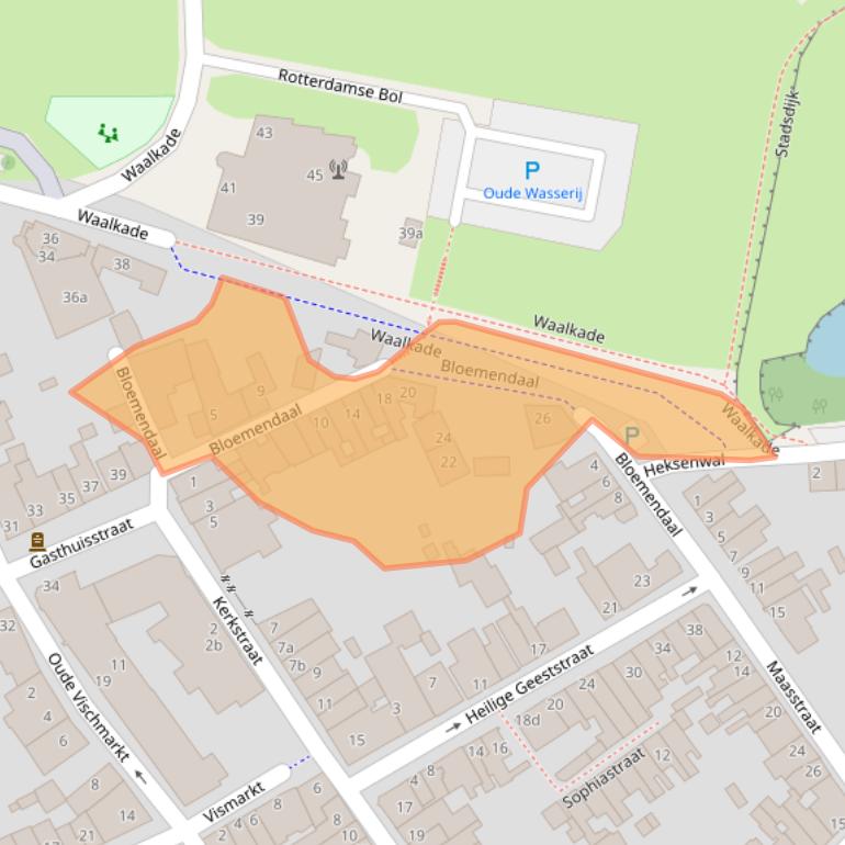 Kaart van postcodegebied 5301CL.