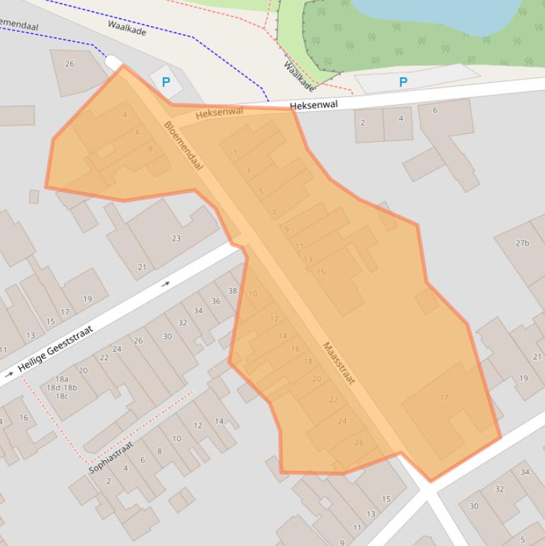 Kaart van postcodegebied 5301CN.