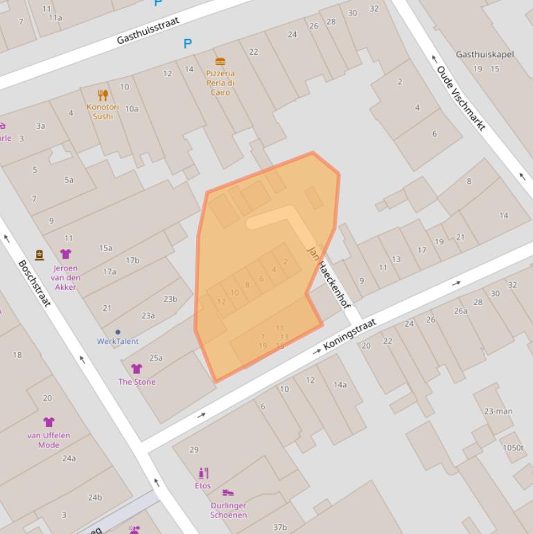 Kaart van postcodegebied 5301CX.