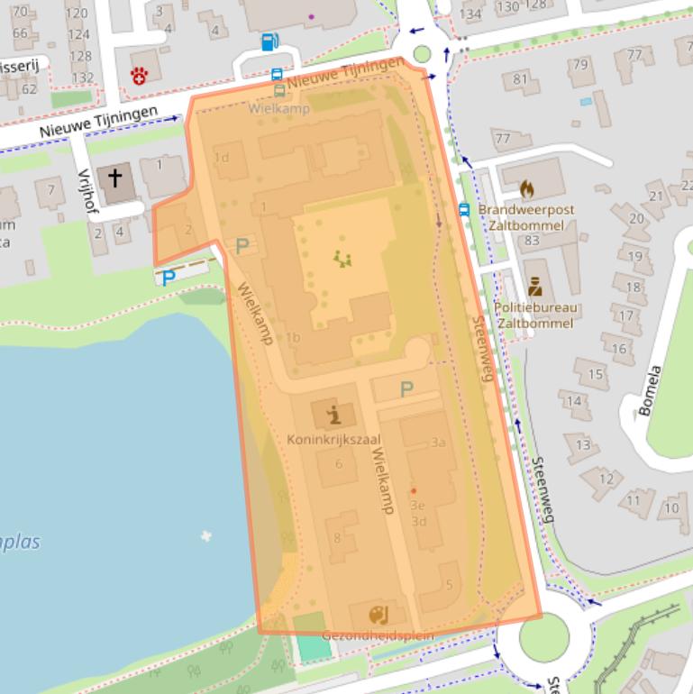 Kaart van postcodegebied 5301DB.