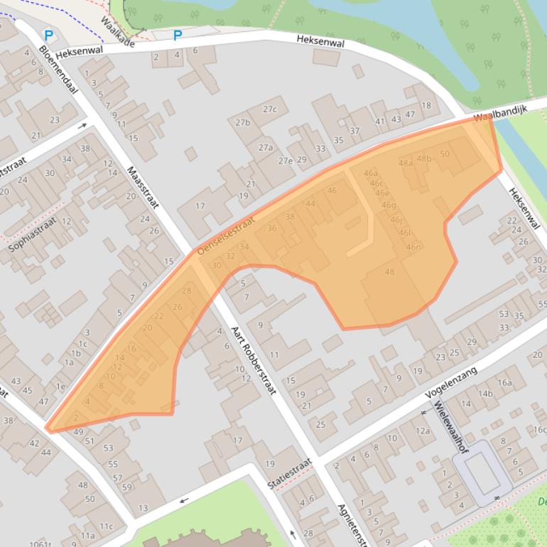Kaart van postcodegebied 5301EP.