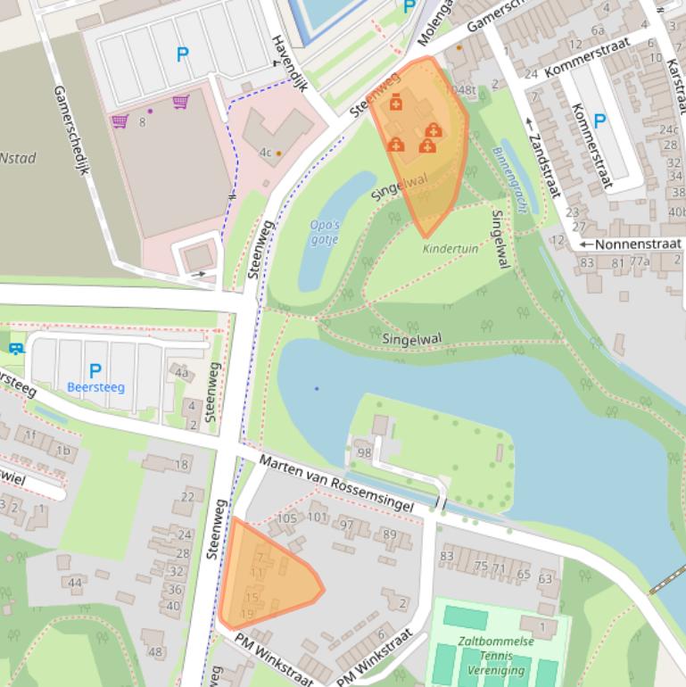 Kaart van postcodegebied 5301HH.