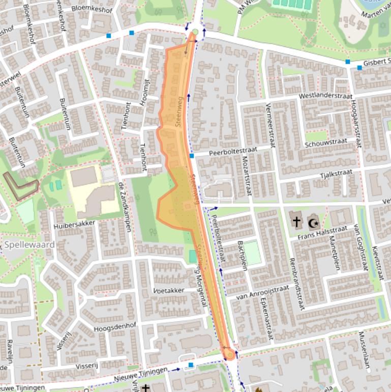 Kaart van postcodegebied 5301HN.