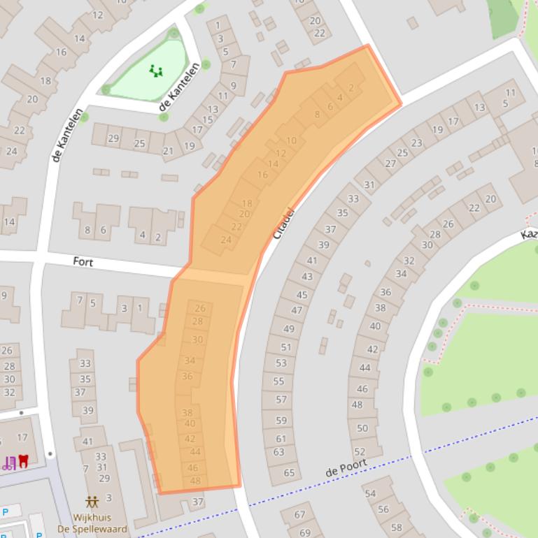 Kaart van postcodegebied 5301JN.