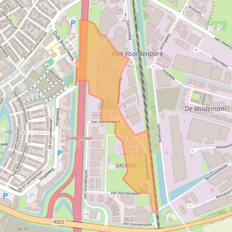 Kaart van postcodegebied 5301KK.