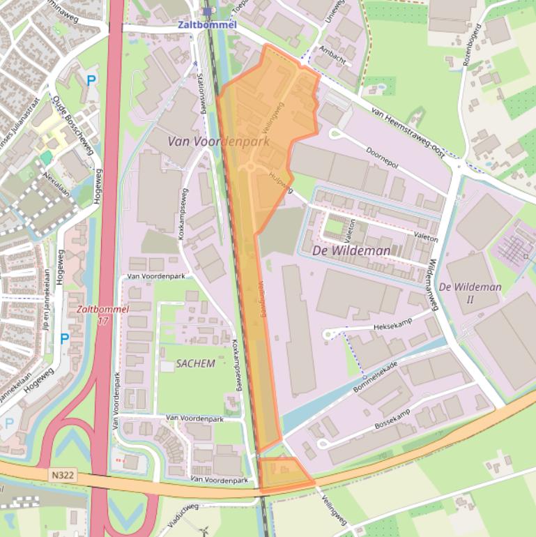 Kaart van postcodegebied 5301KM.