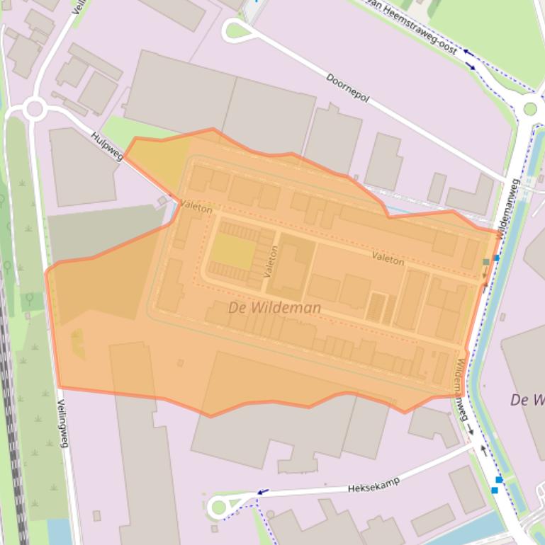 Kaart van postcodegebied 5301LW.