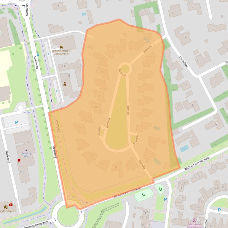 Kaart van postcodegebied 5301NL.