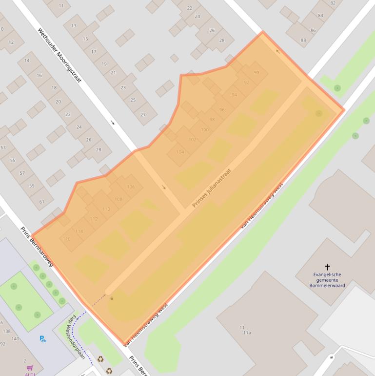 Kaart van postcodegebied 5301PK.