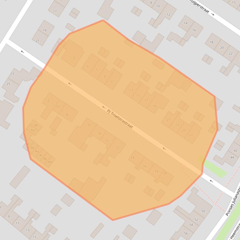 Kaart van postcodegebied 5301PN.