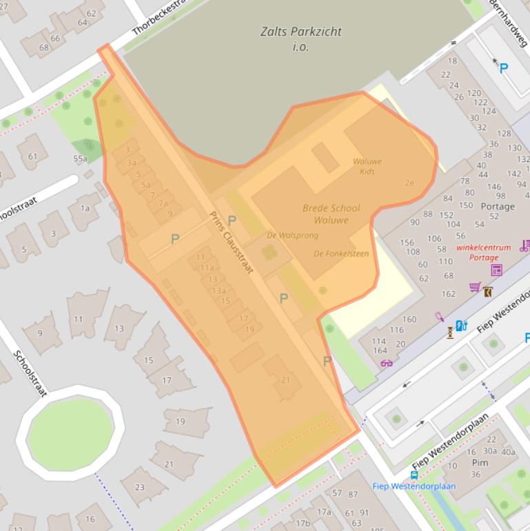 Kaart van postcodegebied 5301RT.