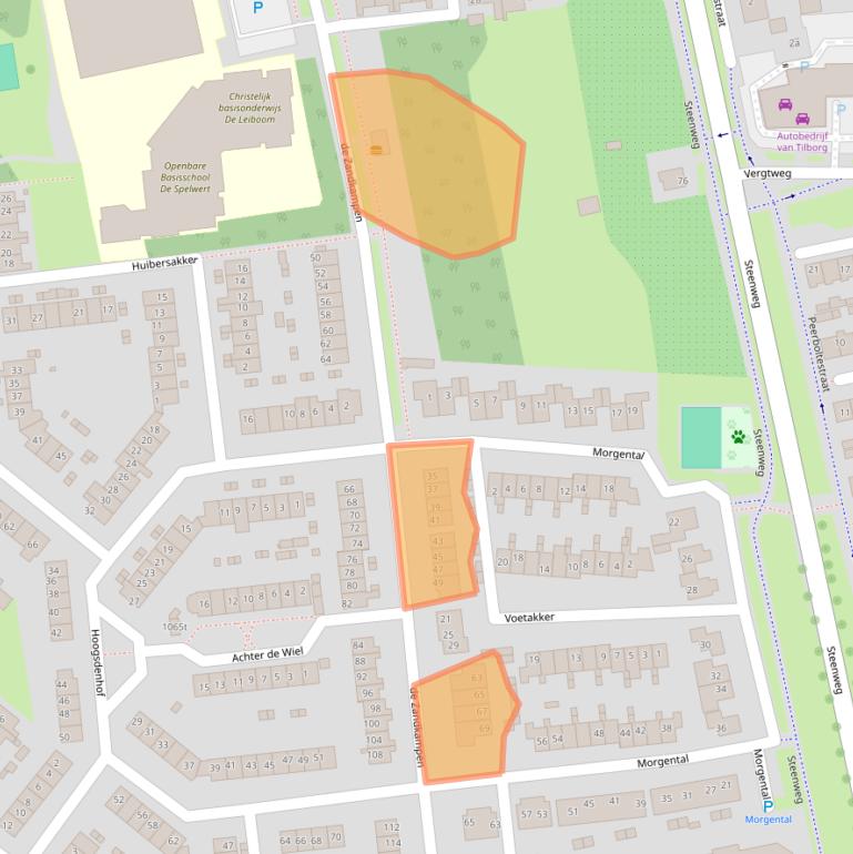 Kaart van postcodegebied 5301WG.