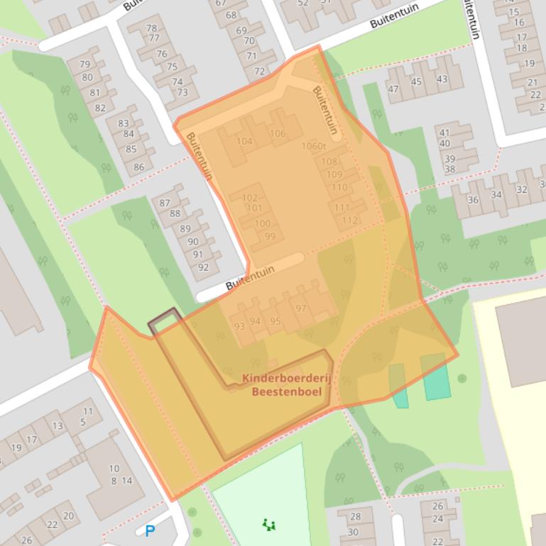 Kaart van postcodegebied 5301WP.