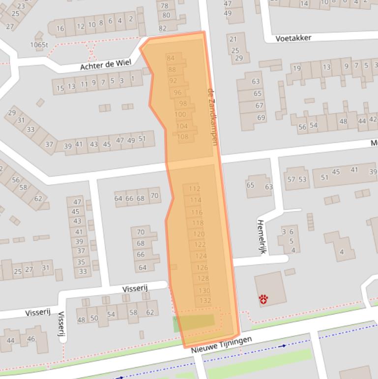 Kaart van postcodegebied 5301WV.