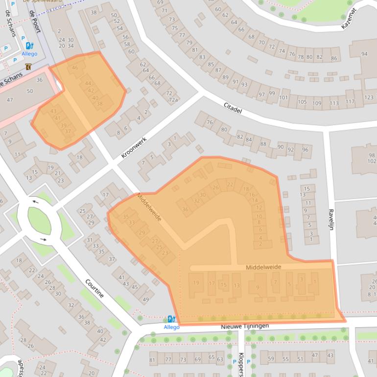 Kaart van postcodegebied 5301ZM.