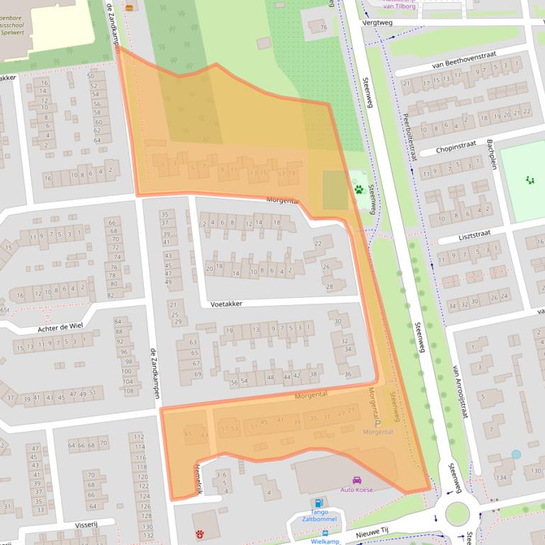 Kaart van postcodegebied 5301ZR.