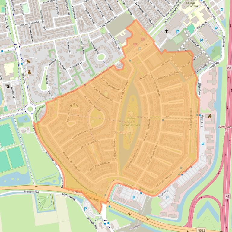 Kaart van postcodegebied 5302.