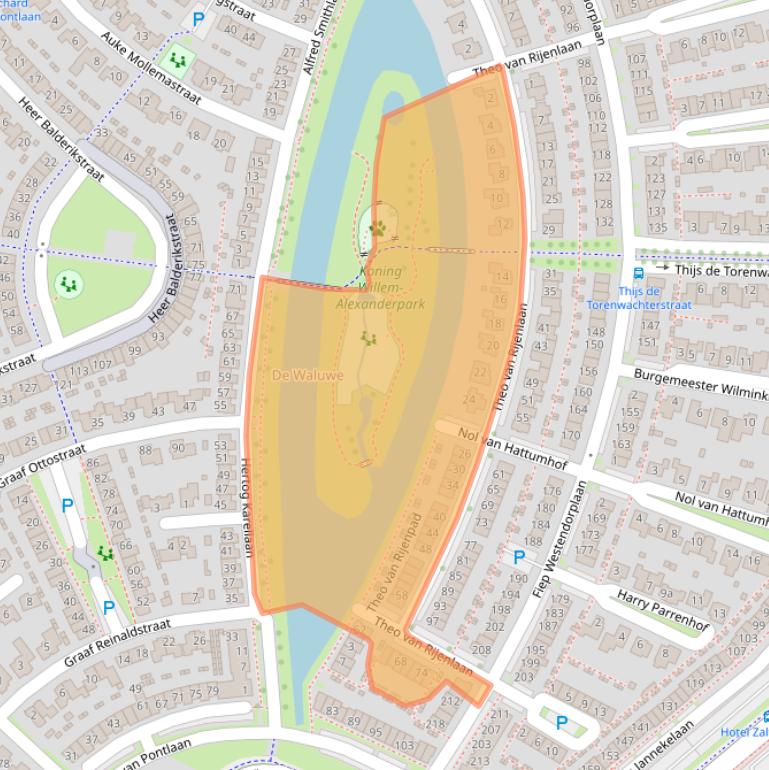 Kaart van postcodegebied 5302TC.