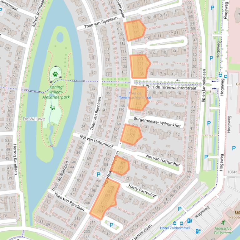 Kaart van postcodegebied 5302TE.