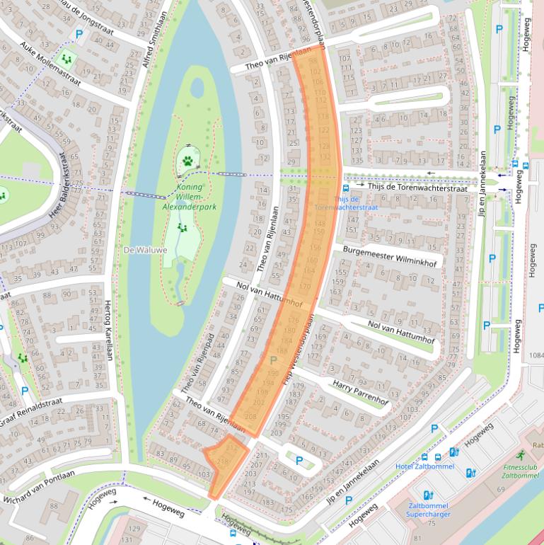 Kaart van postcodegebied 5302TH.
