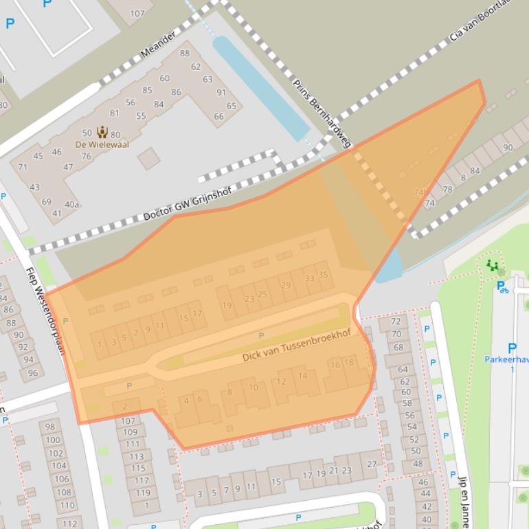 Kaart van postcodegebied 5302TN.