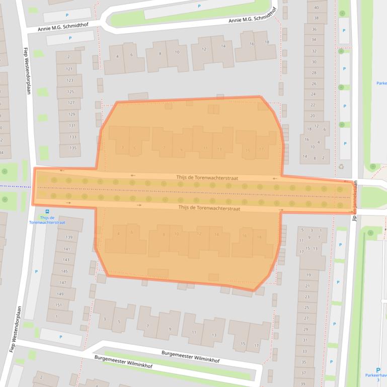 Kaart van postcodegebied 5302TR.
