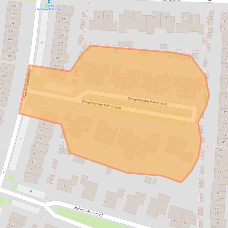 Kaart van postcodegebied 5302TS.