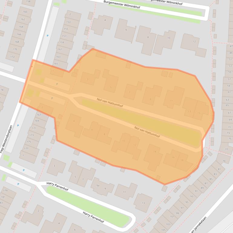 Kaart van postcodegebied 5302TT.