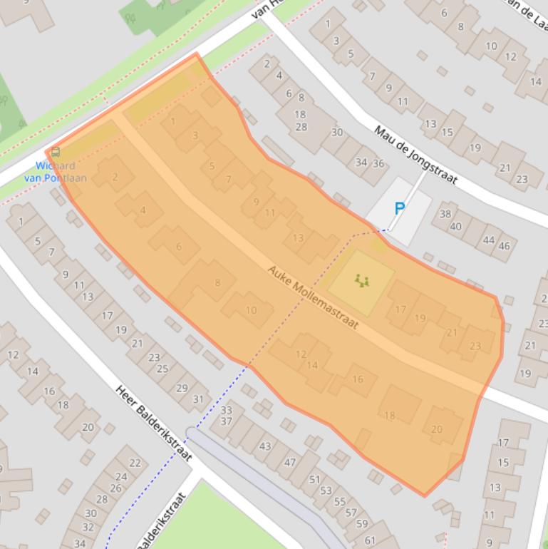 Kaart van postcodegebied 5302VC.