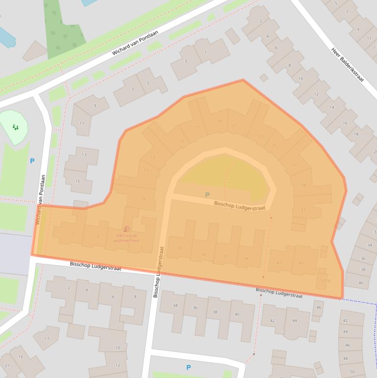 Kaart van postcodegebied 5302XL.