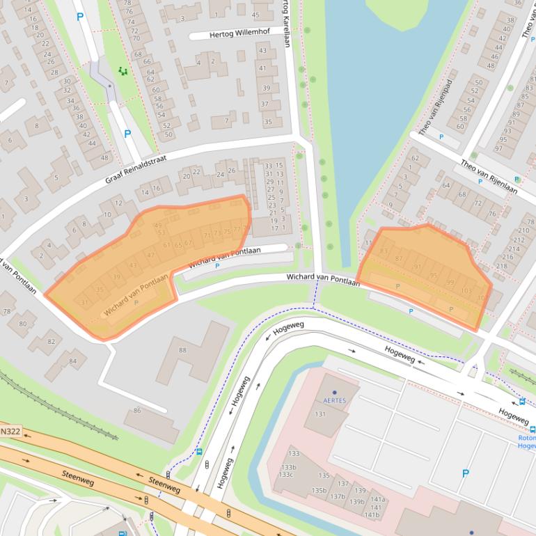 Kaart van postcodegebied 5302XP.