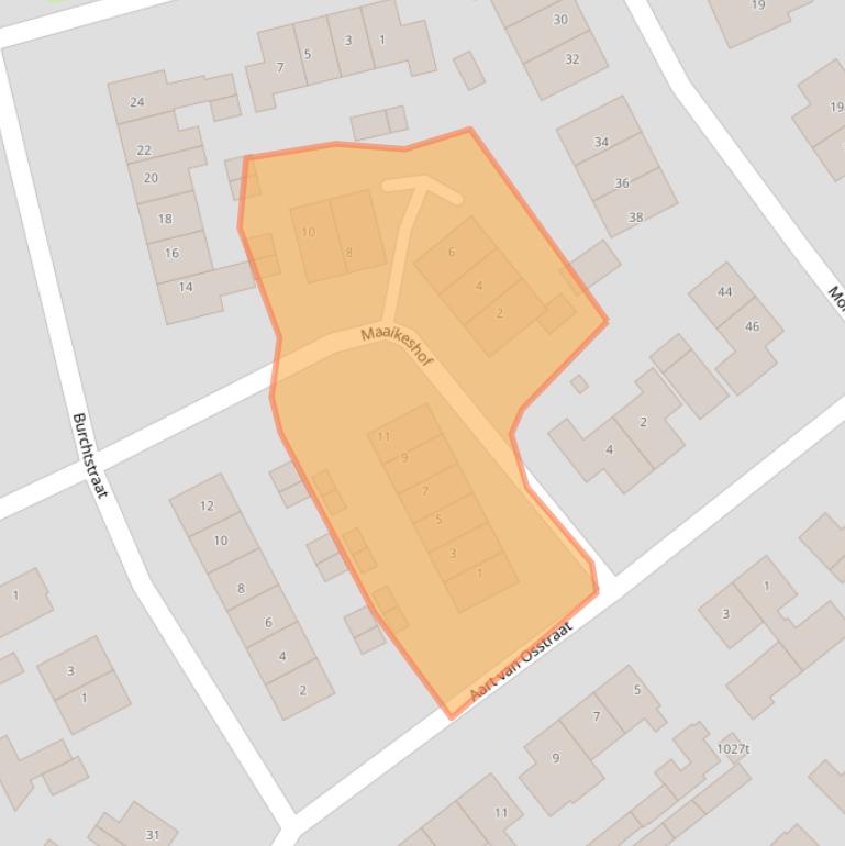 Kaart van postcodegebied 5305BC.